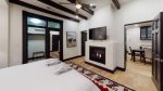 Smart TV and gas fireplace 